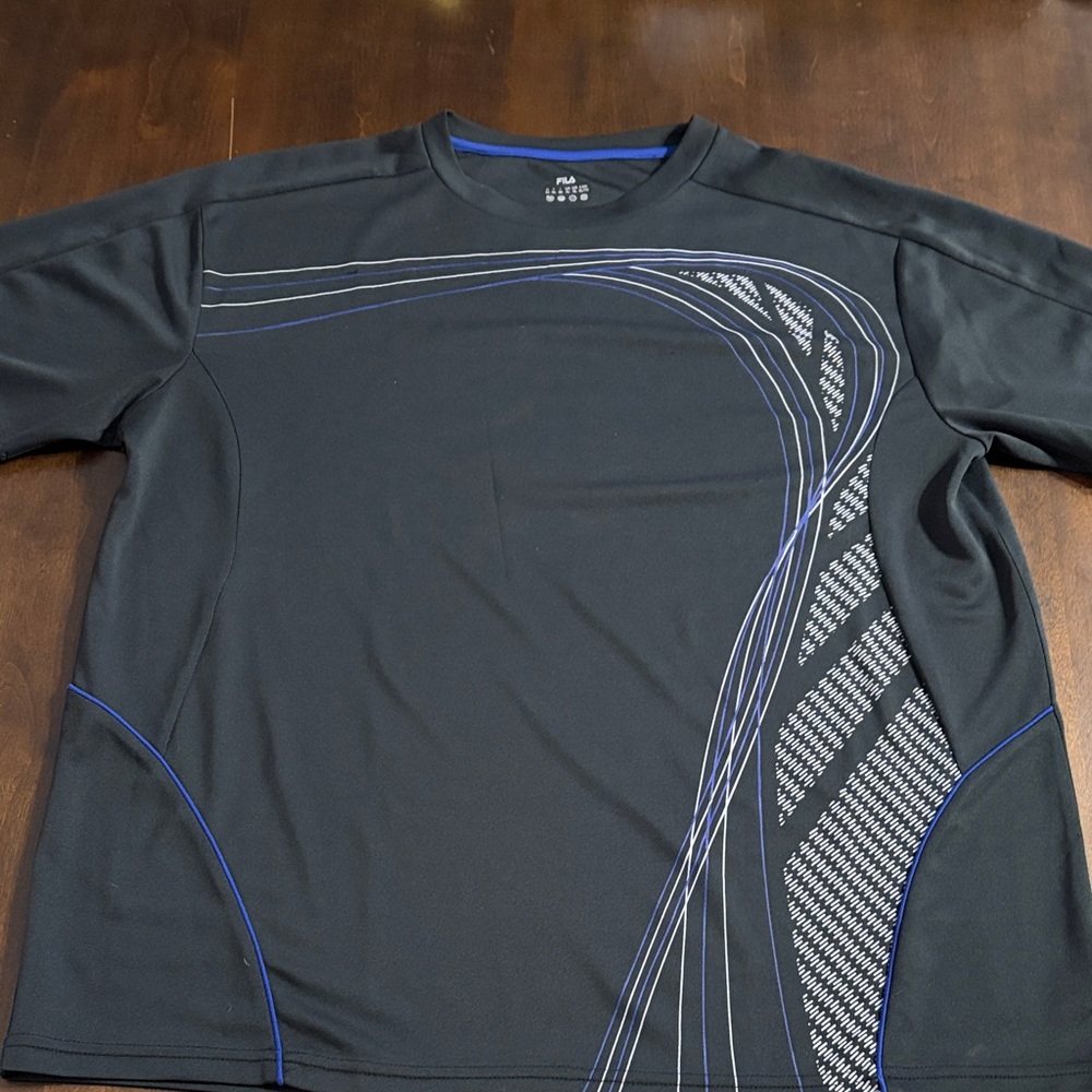 Fila Black and Blue Short Sleeve Tee
